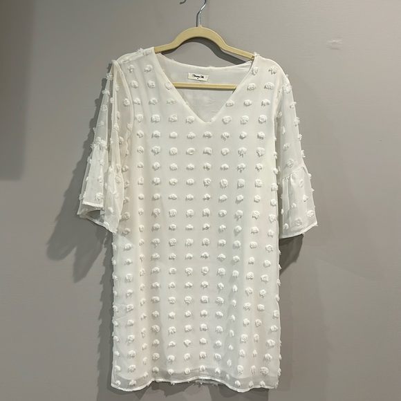 White Mini Dress - Size M - Picture 1 of 4